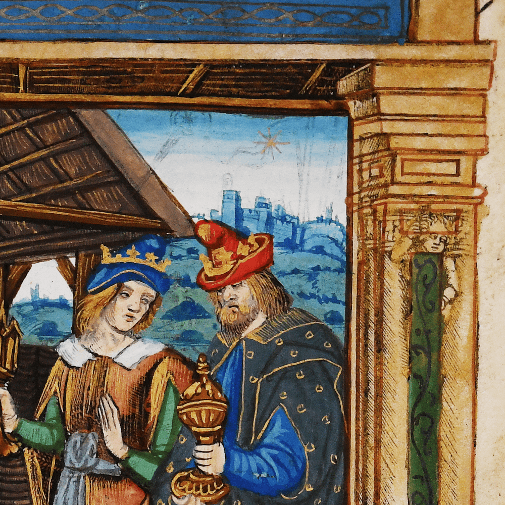 (Image de l'article n°949 : Rois mages, enluminure des Heures a l’usaige de Rome (Paris, G. Anabat, 1507) / debaecque.fr)