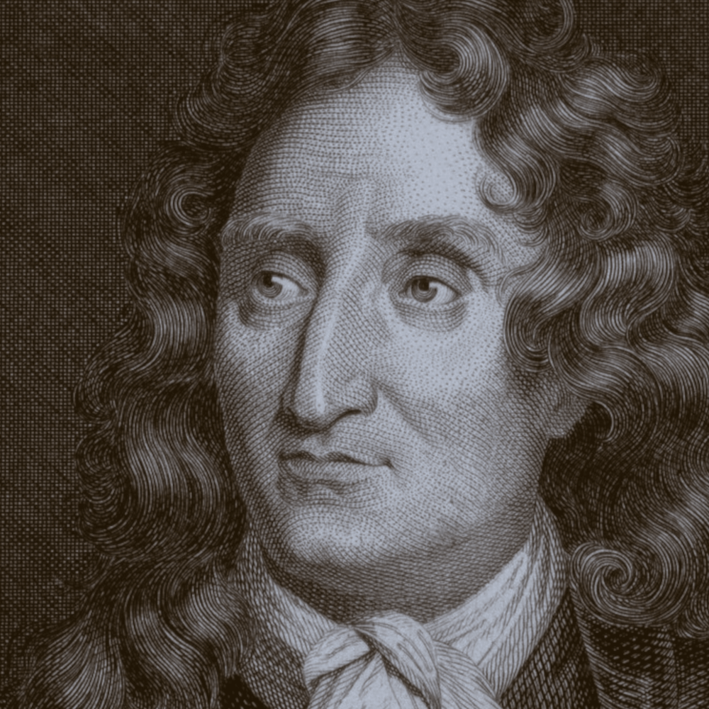 La Fontaine, gravure (d'apr. Hyacinthe Rigaud ?)