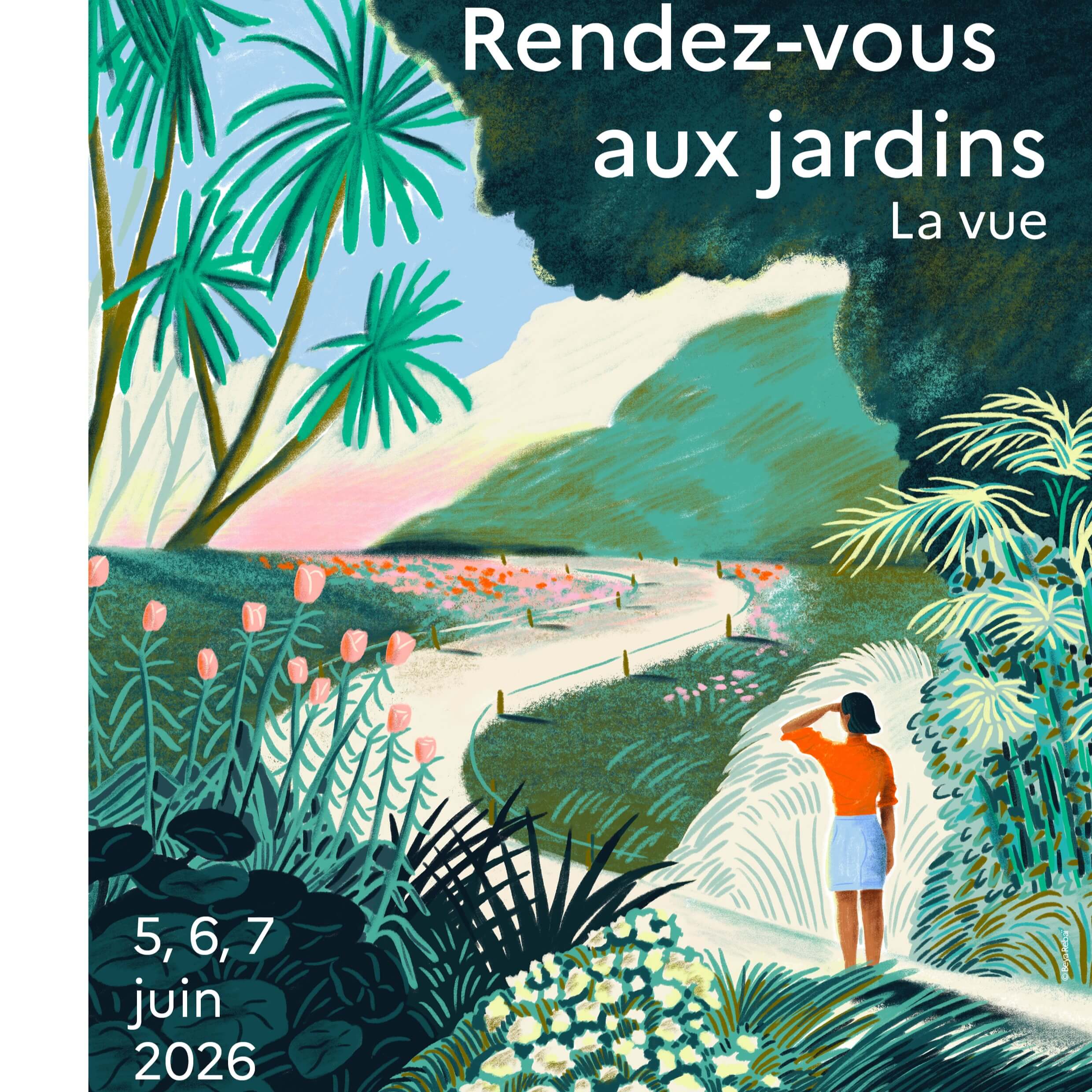 Affiche de la 23e édition des Rendez-vous aux jardins (2026), détail